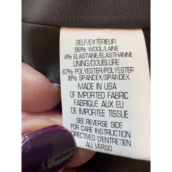 Theory Charcoal Gray Wool Blazer Women's Size 10 Gabe N Edition Single Breasted - Picture 10 of 10